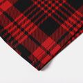 Mommy and Me Red Plaid Mock Neck Long-sleeve Bodycon Pencil Dress redblack image 3