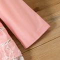 1 unidade Bebé Mulher Costuras de tecido Bonito Manga comprida Blusões e casacos Rosa