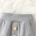 Baby Boy/Girl Button Front Solid Sweatpants Lightgrey image 5