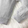 Baby Boy/Girl Button Front Solid Sweatpants Lightgrey image 3