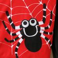 Kid Boy Halloween Spider Print Long-sleeve Tee Red