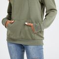 Nursing Solid Kangaroo Pocket Zip Up Long-sleeve Hoodie Army green image 3
