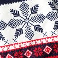 2pcs Kid Boy Christmas Snowflake Print Sweatshirt and Elasticized Pants Set Dark Blue image 3