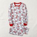 Natal Look de família Manga comprida Conjuntos de roupa para a família Pijamas (Flame Resistant) cinza florido