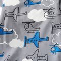 2pcs Kid Boy Helicopter Print Long-sleeve and Pants Pajamas Sleepwear Set Blue grey image 4