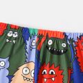 2pcs Toddler Boy Animal Print Raglan Sleeve Tee and Pants Pajamas Sleepwear Set ColorBlock image 5