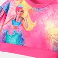 Barbie 2pcs Toddler Girl Allover Print Pink Pullover Sweatshirt and Pink Pants Set Pink image 4