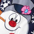 Frosty The Snowman Family Matching Christmas Snowman Print Raglan-sleeve Pajamas Sets (Flame Resistant) Black image 4