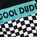 2pcs Kid Boy Letter Print Plaid Colorblock Hoodie Sweatshirt and Pants Set Black image 4