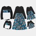 Look de família Padrão de leopardo Manga comprida Conjuntos de roupa para a família Conjuntos Azul image 1