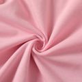 Kid Girl Solid Color Ruffled Long-sleeve Tee Pink