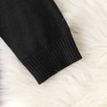 Kid Boy Preppy style Striped Knit Sweater Black image 3
