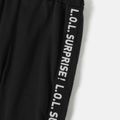 L.O.L. SURPRISE! 2pcs Kid Girl Letter Print Tie Dyed Sweatshirt and Pants Set Black image 3