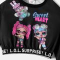L.O.L. SURPRISE! 2pcs Kid Girl Letter Print Tie Dyed Sweatshirt and Pants Set Black image 4