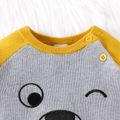 Baby Boy/Girl Bear Ears Detail Embroidered Raglan-sleeve Sweater Yellow image 3