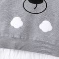 Baby Boy/Girl Bear Ears Detail Embroidered Raglan-sleeve Sweater Yellow image 4