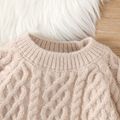 Baby Boy/Girl Solid Cable Knit Long-sleeve Pullover Sweater OffWhite