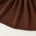 Baby Girl Brown Ruffle Trim Knitted Dress Brown image 5