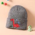 Baby Cartoon Dinosaur Embroidered Beanie Hat Grey image 5