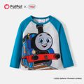 Thomas & Friends Toddler Boy/Girl Colorblock Long Raglan Sleeve Tee Flecked Grey image 2