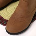 Toddler / Kid Fashion Embroidered Side Zipper Boots Brown image 4