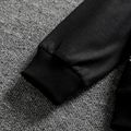 2pcs Kid Boy Headphone Print Black Sweatshirt and Allover Print Pants Set Black image 4