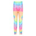 Kid Girl Striped/Tie Dyed Elasticized Leggings Colorful image 1