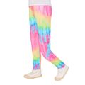 Kid Girl Striped/Tie Dyed Elasticized Leggings Colorful image 2