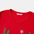Christmas Family Matching Red Long-sleeve Deer Graphic Allover Print Pajamas Sets (Flame Resistant) Red image 3