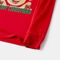 Christmas Family Matching Red Long-sleeve Deer Graphic Allover Print Pajamas Sets (Flame Resistant) Red image 5