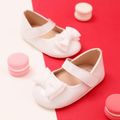 Baby / Toddler Bow Decor Solid Prewalker Shoes White image 4