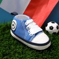 Baby / Toddler Football Soccer Pattern Lace Up Prewalker Shoes Blue image 3