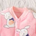 Baby Bunny Allover Fluffy Long-sleeve Jumpsuit Pink image 2