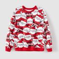 Christmas Family Matching Allover Santa Claus Print Red Long-sleeve Sweatshirts Red image 4