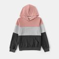Family Matching Long-sleeve Colorblock Hoodies ColorBlock
