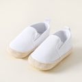 Baby / Toddler Minimalist Solid Slip-on Prewalker Shoes White image 1