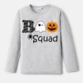 Go-Neat Water Repellent and Stain Resistant Halloween Family Matching Graphic Grey Long-sleeve Tee Grey image 2