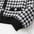 Mommy and Me Black & White Houndstooth Long-sleeve Button Front Cardigan with Skirt Sets BlackandWhite image 3