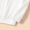 Halloween Plaid Pumpkin & Letter Print White Family Matching Long-sleeve Sweatshirts White