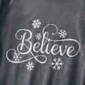 Family Matching Snowflake & Letter Embroidered Thickened Polar Fleece Long-sleeve Sweatshirts Red image 4
