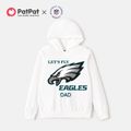 NFL Family Matching 100% Cotton Long-sleeve Graphic Hoodies ( Philadelphia Eagles) White image 3