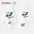 NFL Family Matching 100% Cotton Long-sleeve Graphic Hoodies ( Philadelphia Eagles) White image 1