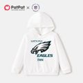 NFL Family Matching 100% Cotton Long-sleeve Graphic Hoodies ( Philadelphia Eagles) White image 4