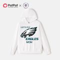 NFL Family Matching 100% Cotton Long-sleeve Graphic Hoodies ( Philadelphia Eagles) White image 2