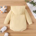 Baby Boy/Girl 95% Cotton Long-sleeve  Hooded Penguin Embroidered Romper Apricot image 3