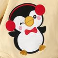 Baby Boy/Girl 95% Cotton Long-sleeve  Hooded Penguin Embroidered Romper Apricot image 5