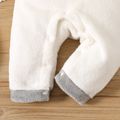 Baby Boy/Girl Koala Embroidered Contrast Collar Long-sleeve Fuzzy Jumpsuit ColorBlock image 5