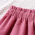 Kid Girl Solid Color Belted Elasticized Skirt Mauve Pink image 4