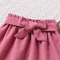 Kid Girl Solid Color Belted Elasticized Skirt Mauve Pink image 3
