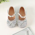Toddler / Kid Faux Pearl & Sequin Decor Mary Jane Shoes Silver image 3